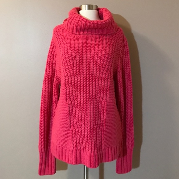 Banana Republic Pink Strawberry Cowl Neck Sweater - Picture 2 of 9